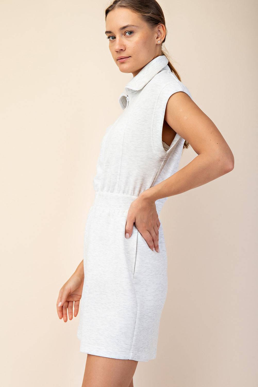 Modal Poly Half Zip Mini Dress - Hype Up