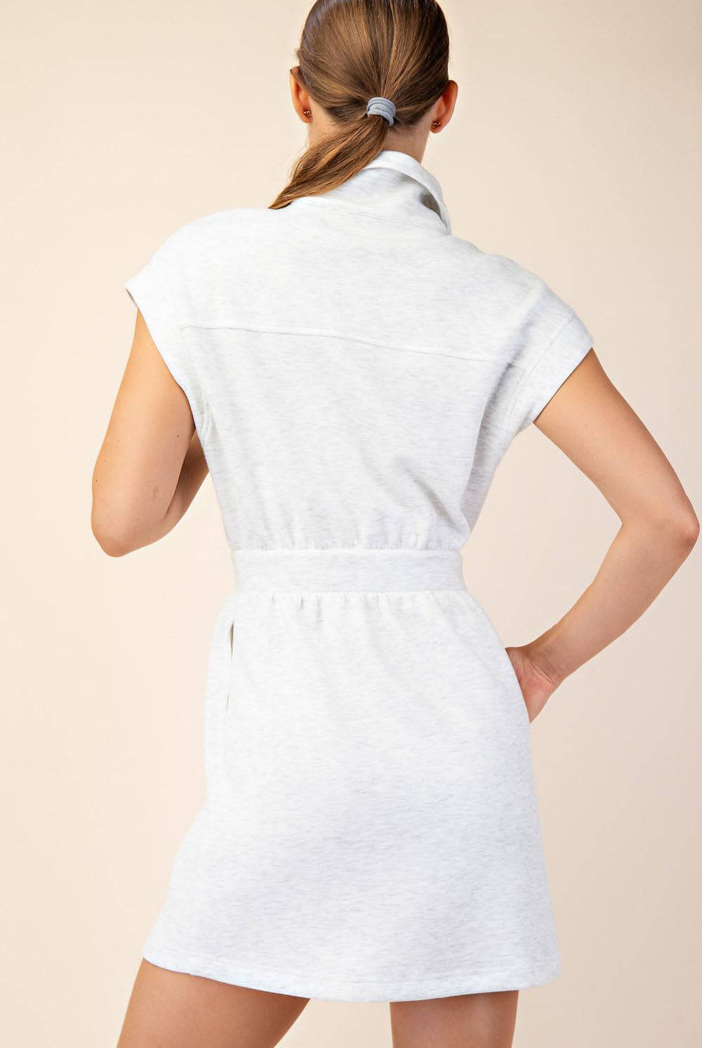 Modal Poly Half Zip Mini Dress - Hype Up