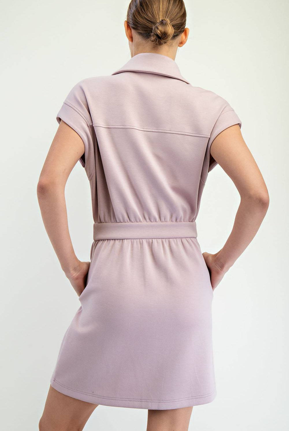 Modal Poly Half Zip Mini Dress - Hype Up