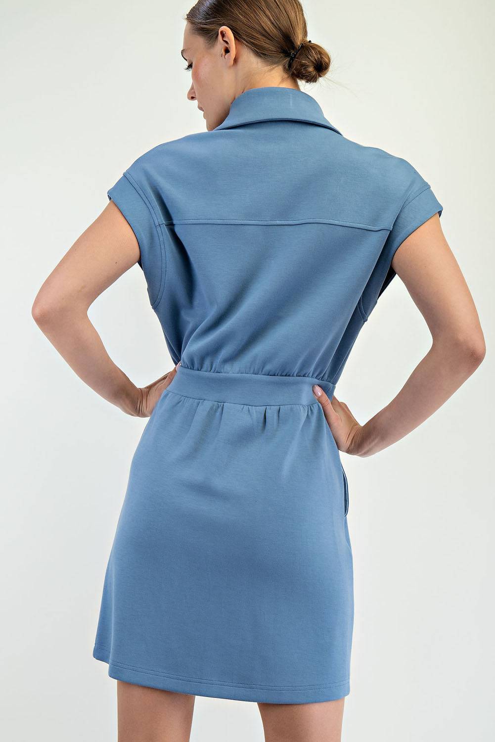 Modal Poly Half Zip Mini Dress - Hype Up