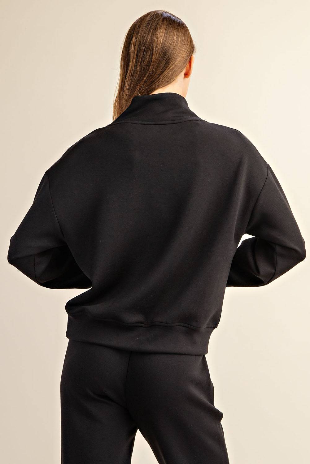 Modal Scuba V-neck Jacket - Hype Up