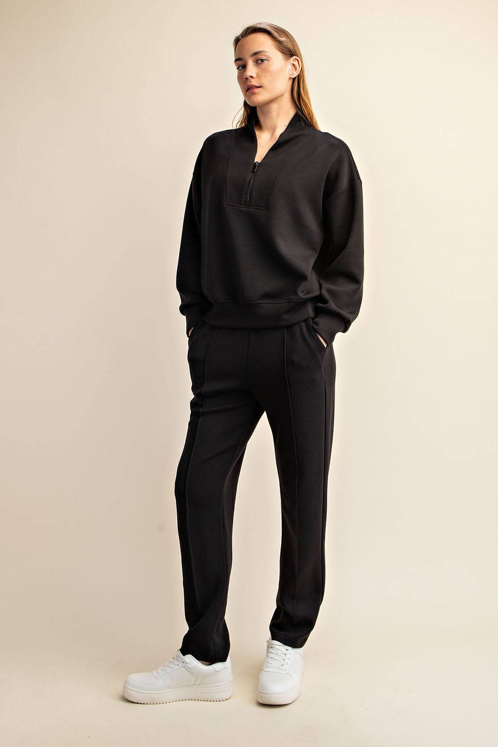 Modal Scuba V-neck Jacket - Hype Up