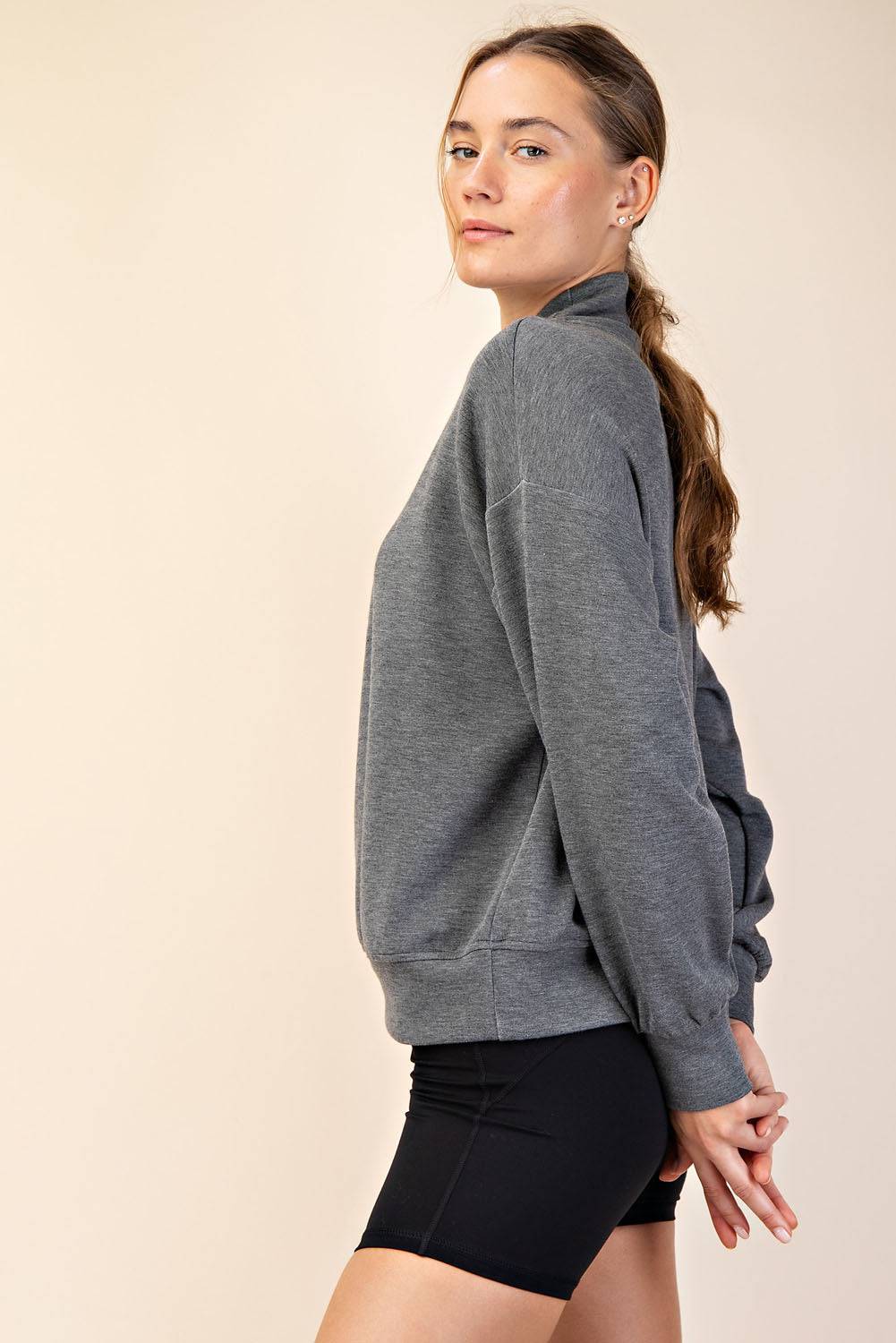 Modal Scuba V-neck Jacket - Hype Up