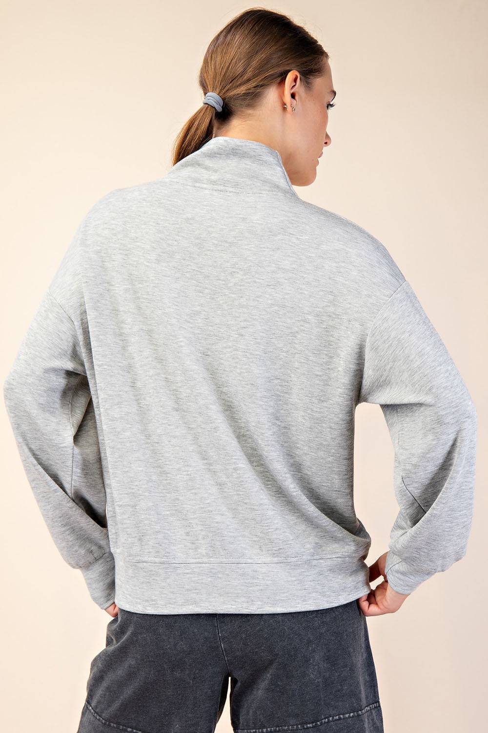 Modal Scuba V-neck Jacket - Hype Up