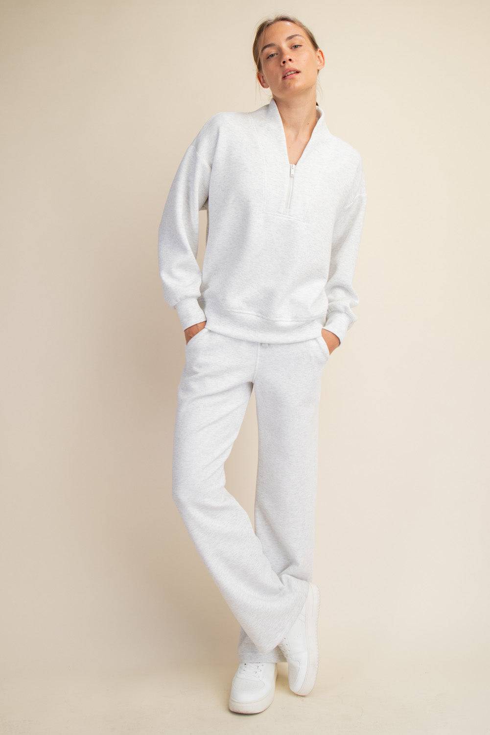 Modal Scuba V-neck Jacket - Hype Up