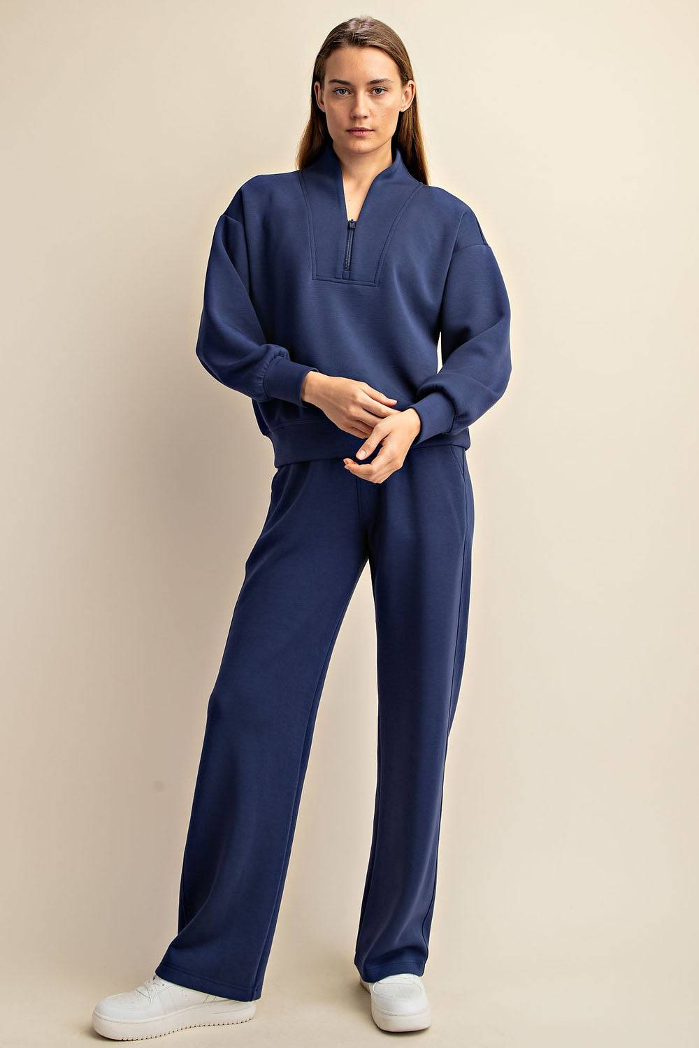 Modal Scuba V-neck Jacket - Hype Up