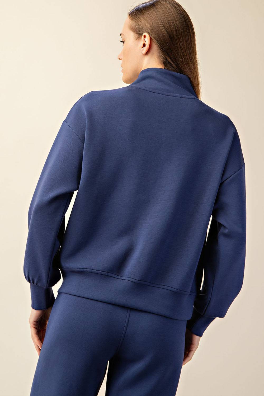 Modal Scuba V-neck Jacket - Hype Up