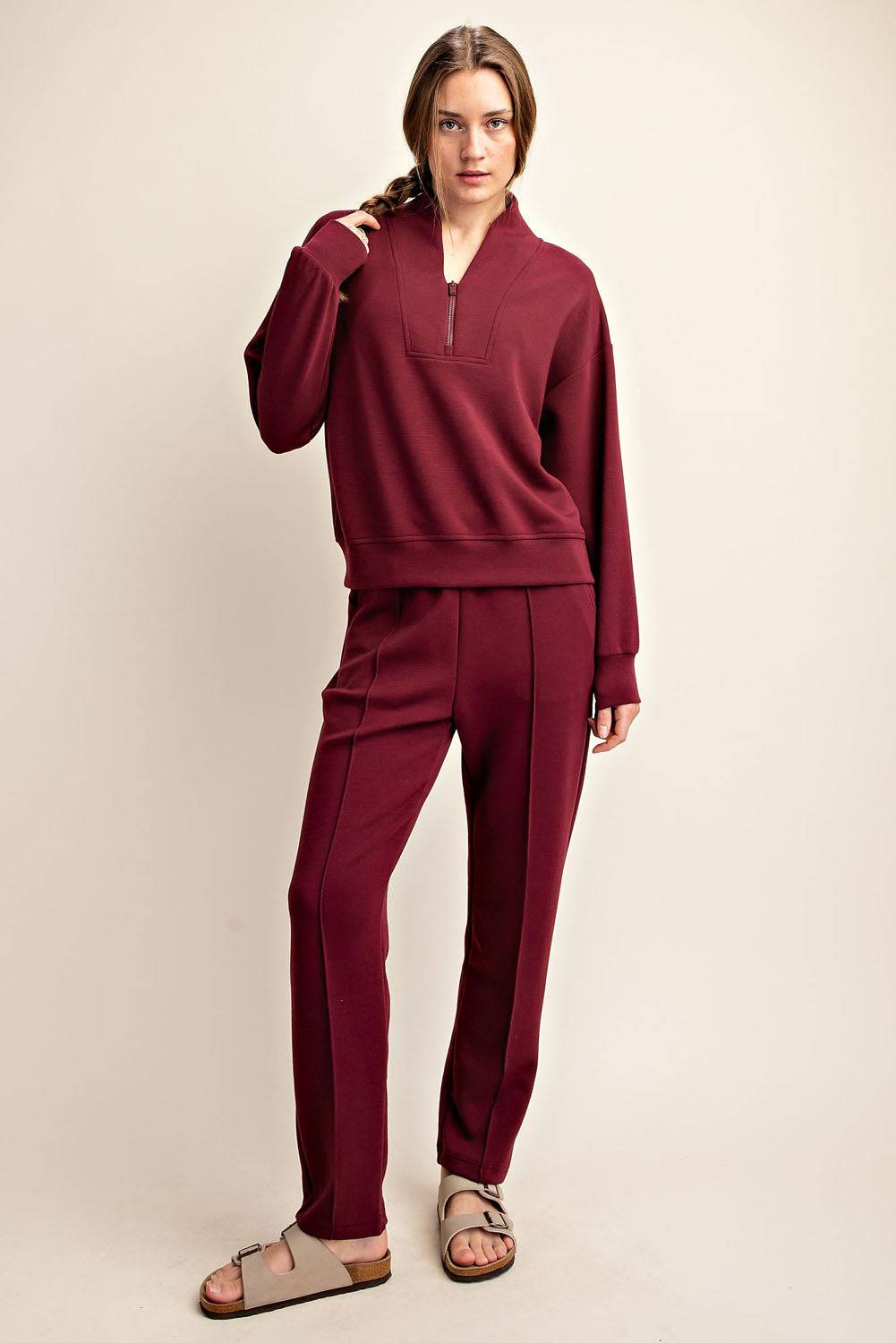 Modal Scuba V-neck Jacket - Hype Up