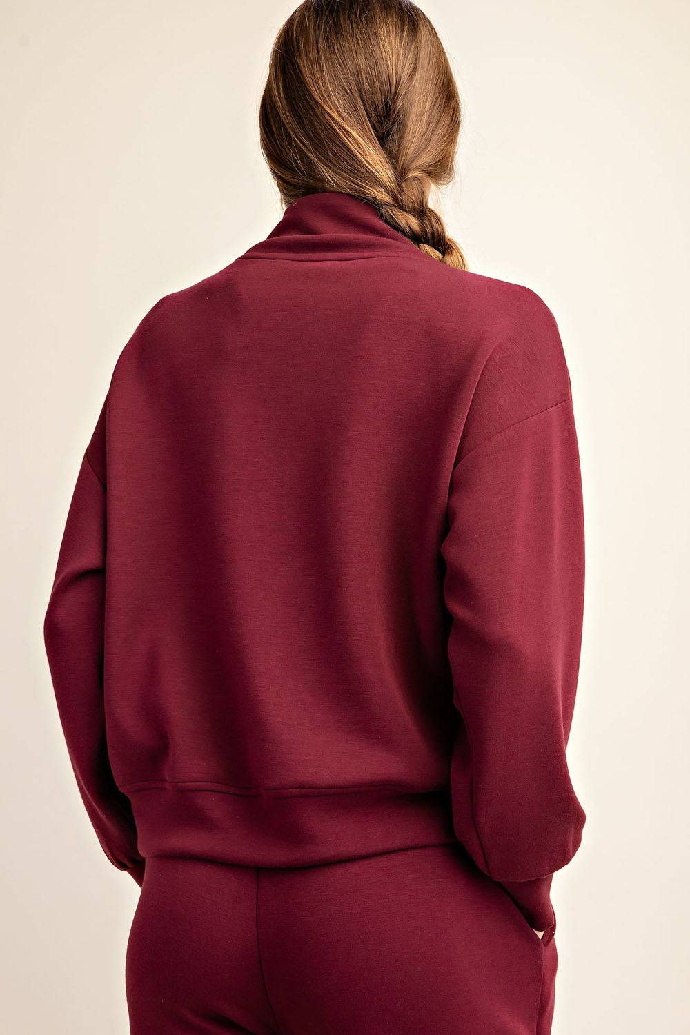 Modal Scuba V-neck Jacket - Hype Up