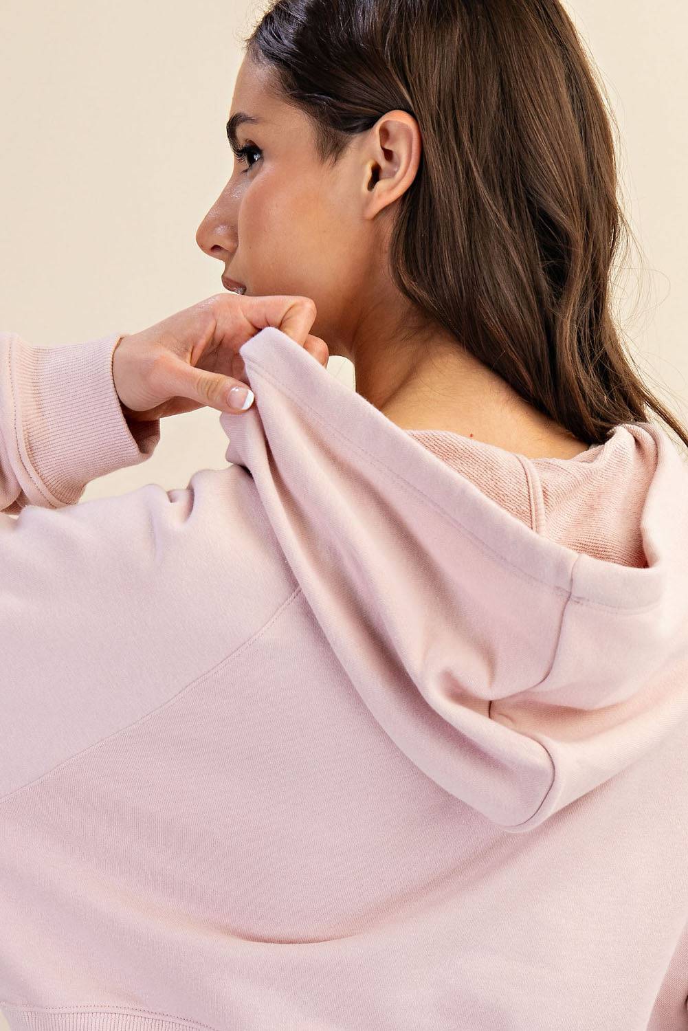 French Terry Crop Hoodie - Hype Up