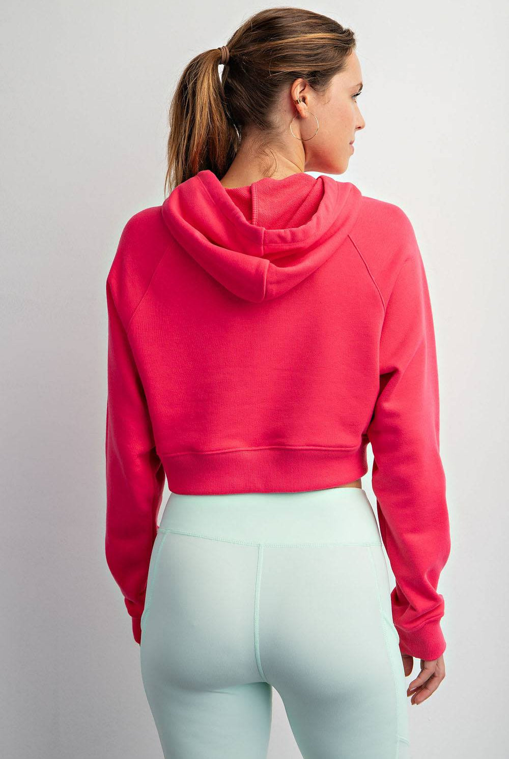 French Terry Crop Hoodie - Hype Up