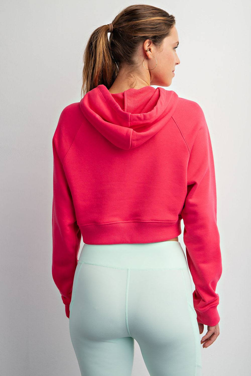 French Terry Crop Hoodie - Hype Up