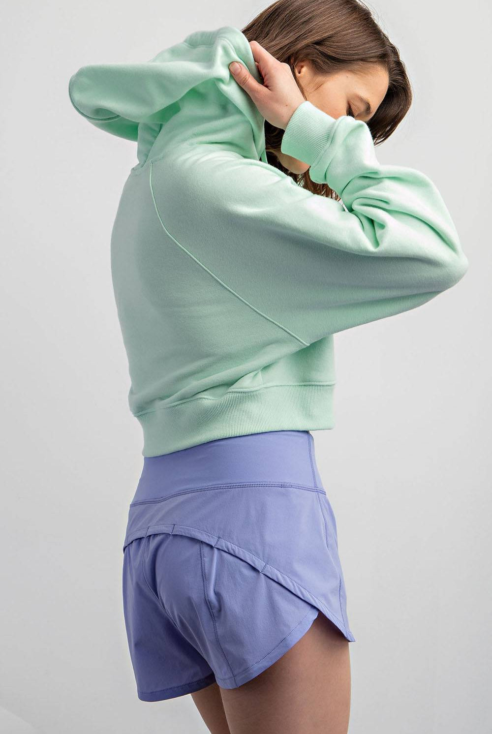 French Terry Crop Hoodie - Hype Up