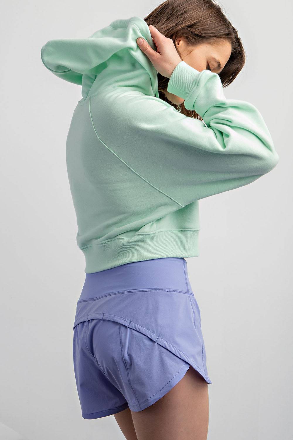 French Terry Crop Hoodie - Hype Up