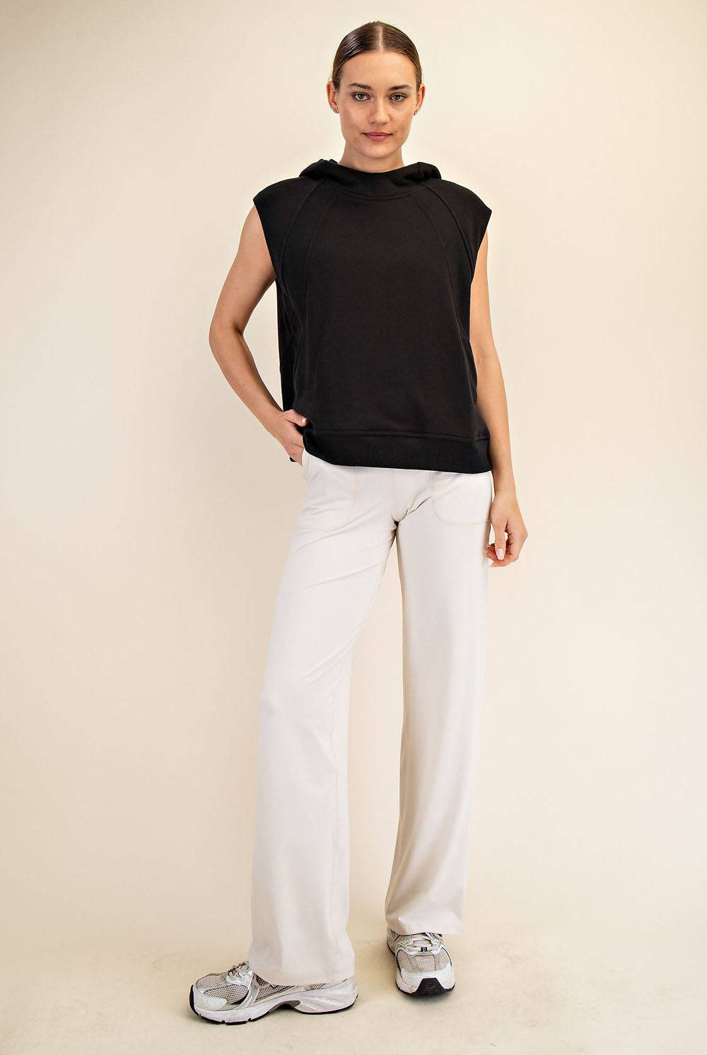 Oversized Sleeveless Hoodie - Hype Up