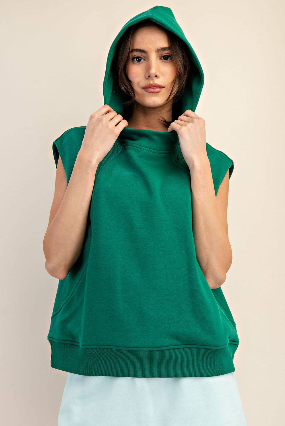 Oversized Sleeveless Hoodie - Hype Up