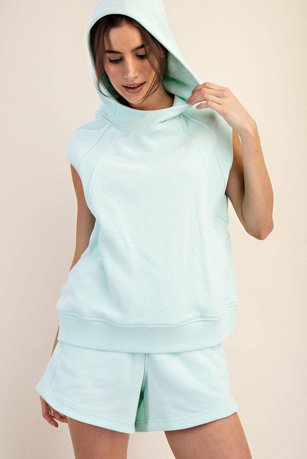 Oversized Sleeveless Hoodie - Hype Up