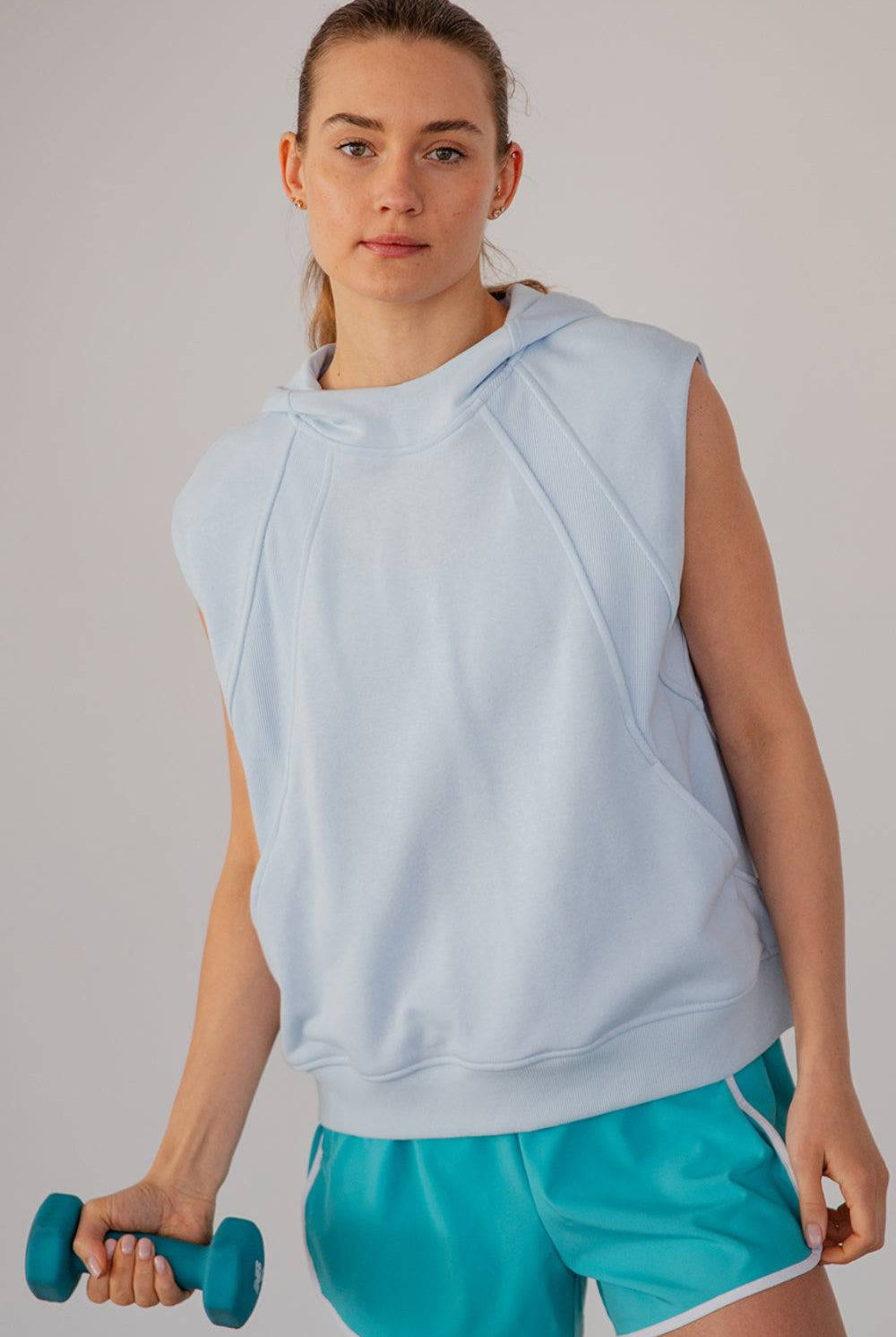 Oversized Sleeveless Hoodie - Hype Up