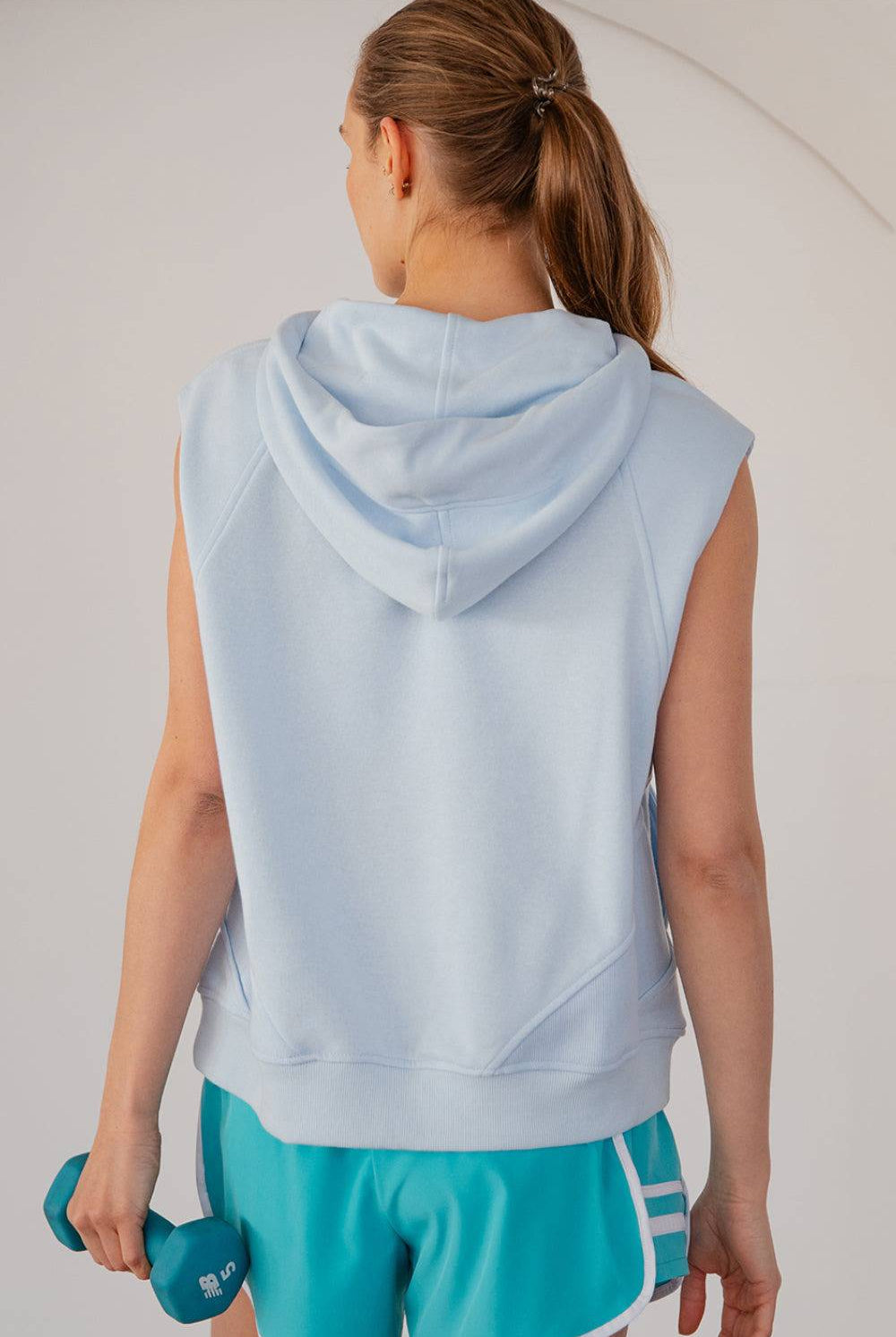 Oversized Sleeveless Hoodie - Hype Up