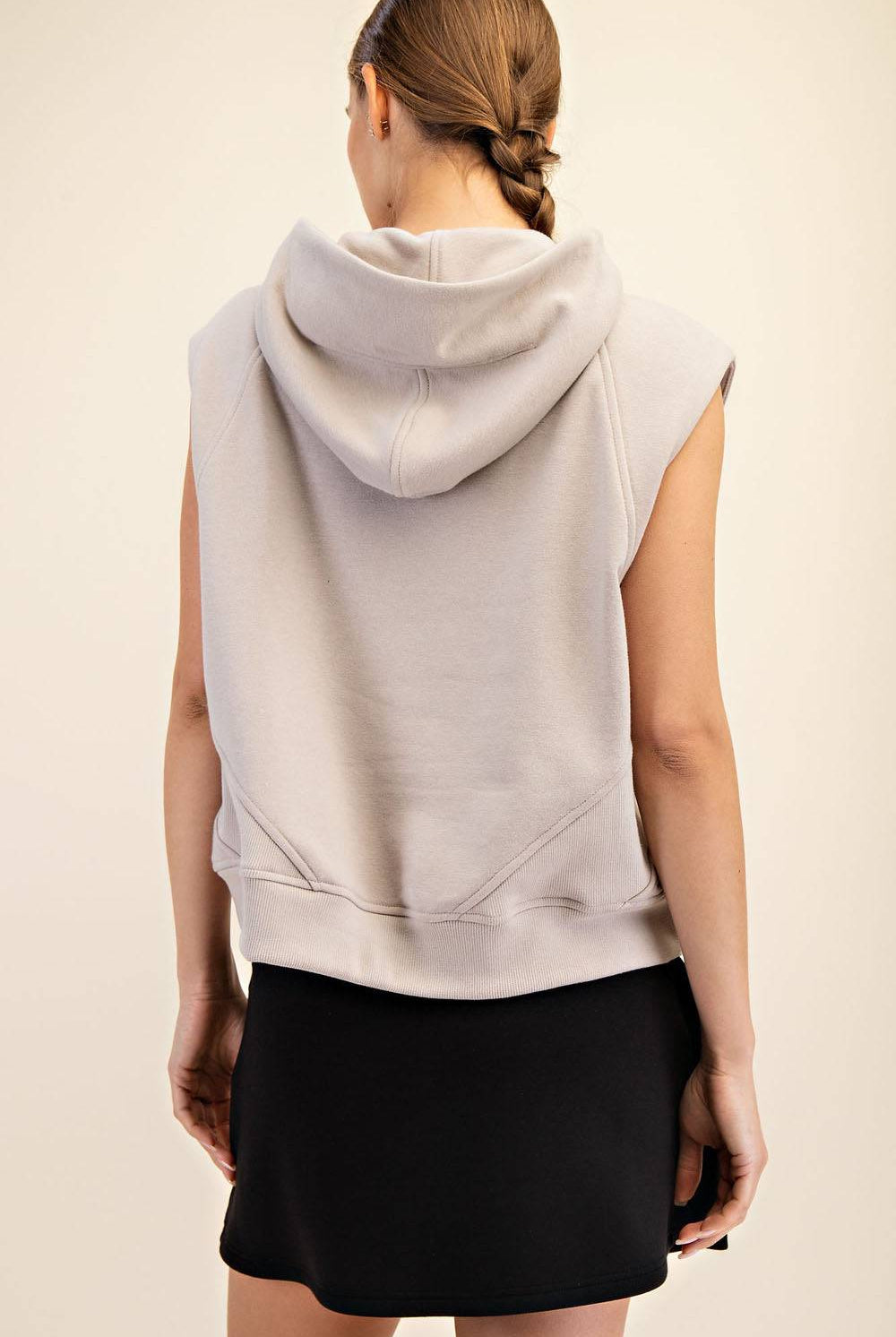 Oversized Sleeveless Hoodie - Hype Up