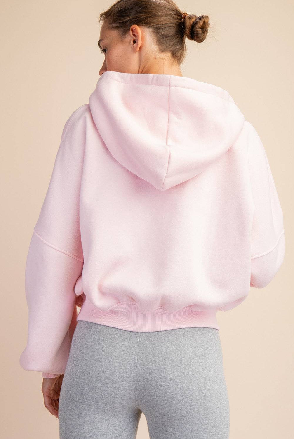 Fleece Quarter Zip Hoodie Jacket - Hype Up