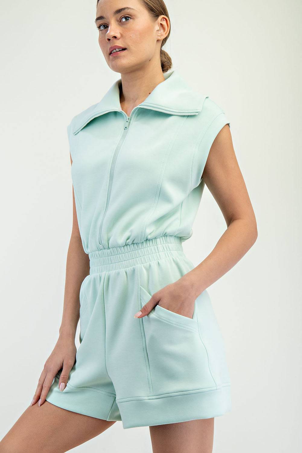 Modal Scuba Romper - Hype Up