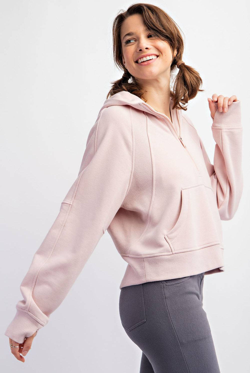 Quarter Zip Hoodie Jacket - Hype Up