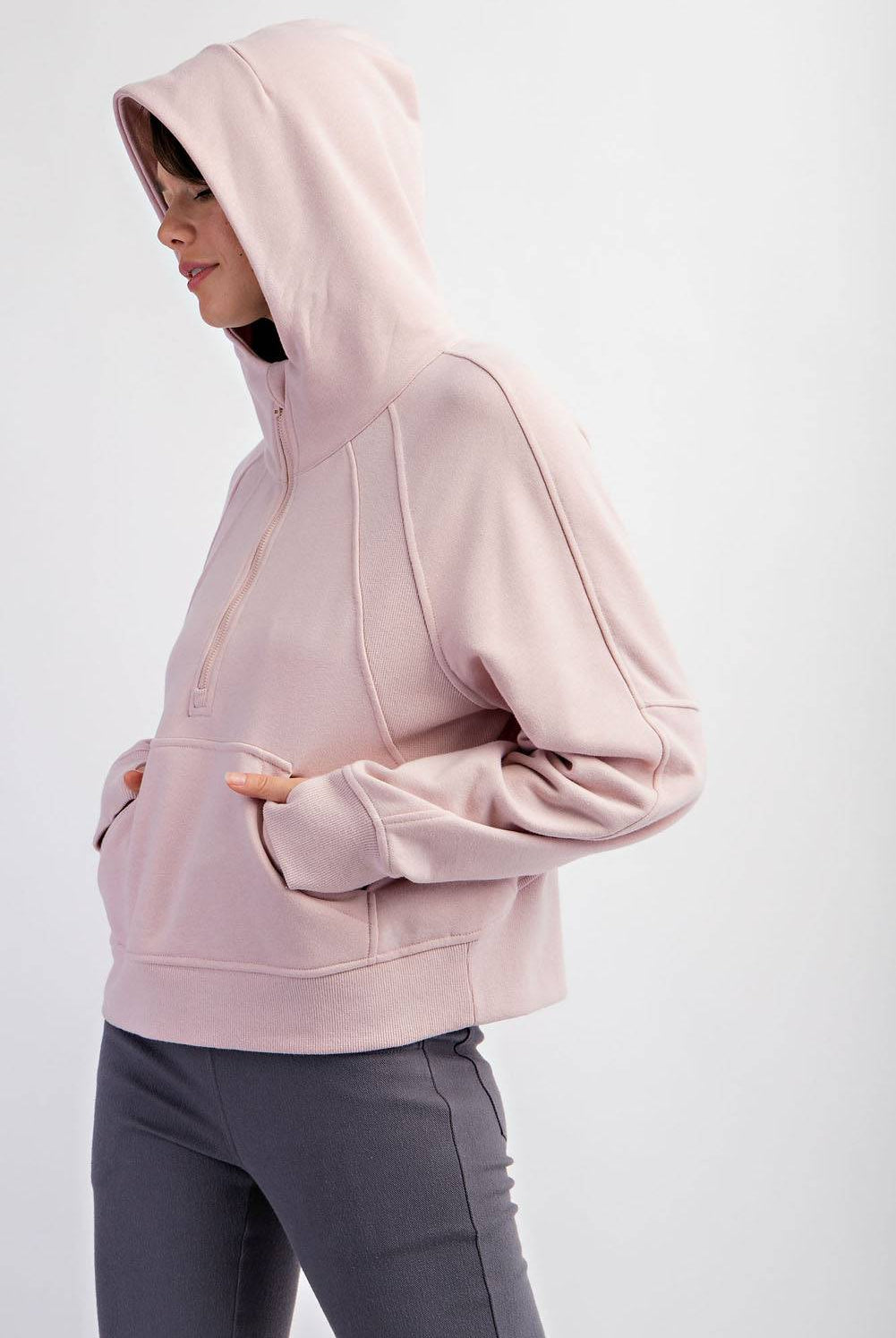 Quarter Zip Hoodie Jacket - Hype Up