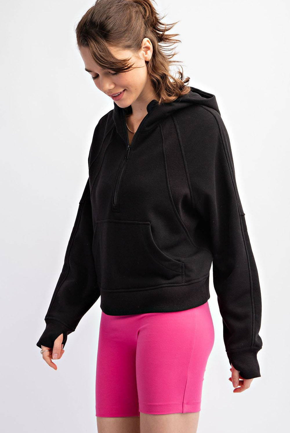 Quarter Zip Hoodie Jacket - Hype Up