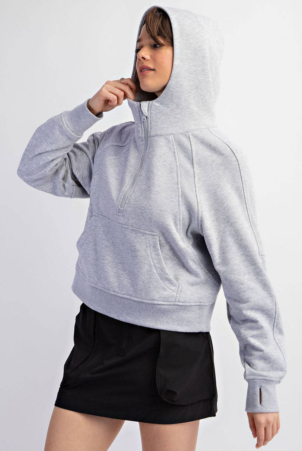 Quarter Zip Hoodie Jacket - Hype Up