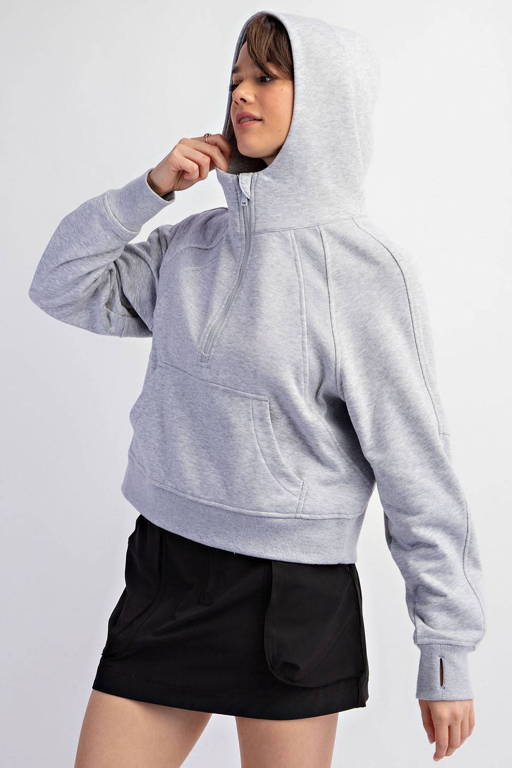Quarter Zip Hoodie Jacket - Hype Up
