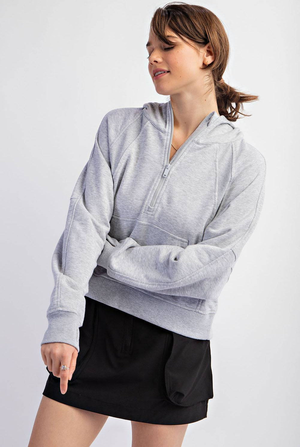 Quarter Zip Hoodie Jacket - Hype Up