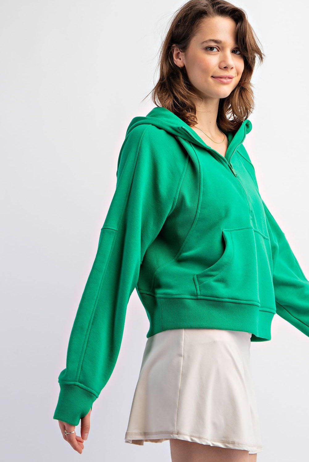 Quarter Zip Hoodie Jacket - Hype Up