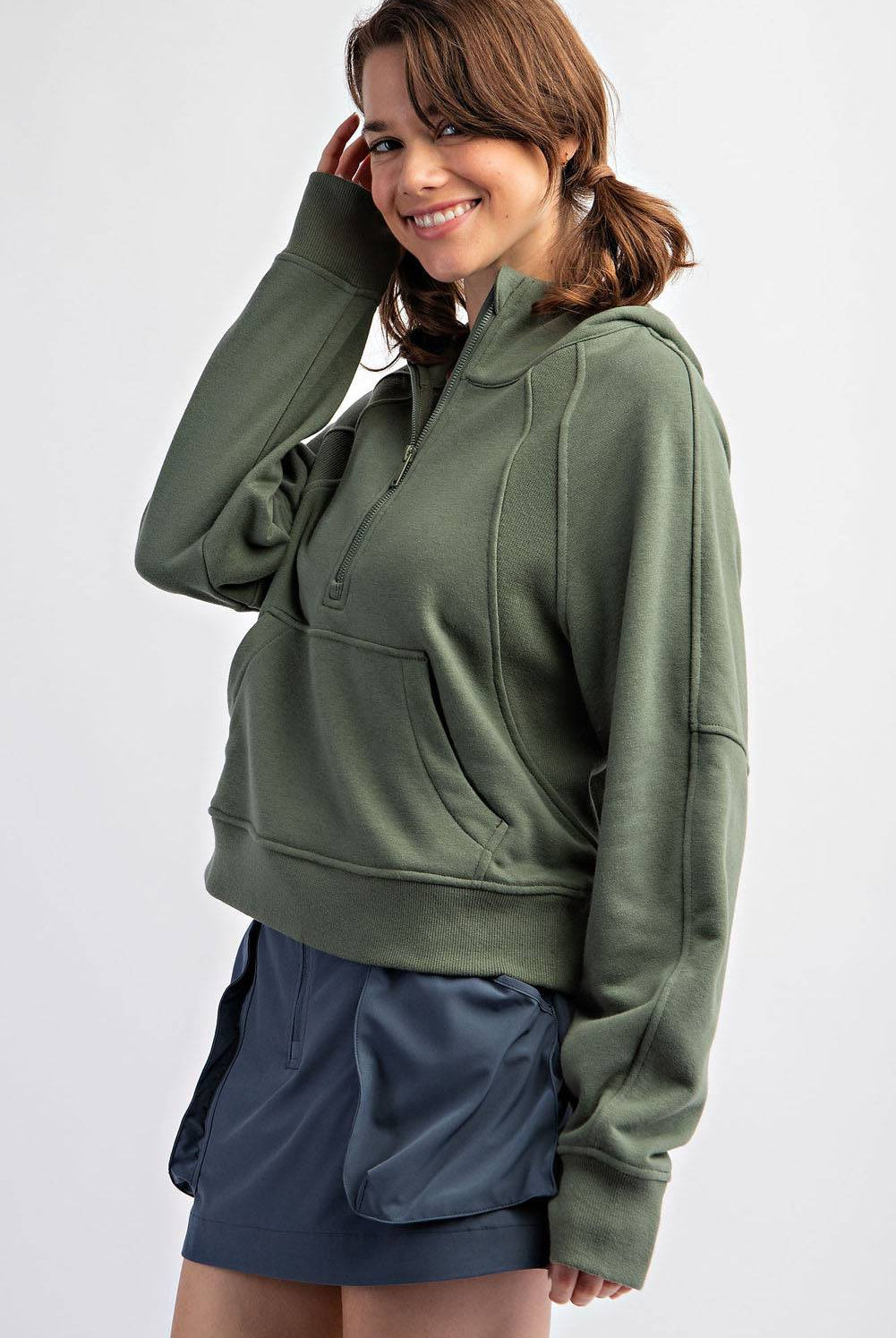 Quarter Zip Hoodie Jacket - Hype Up