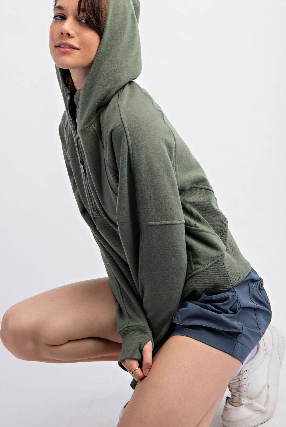 Quarter Zip Hoodie Jacket - Hype Up