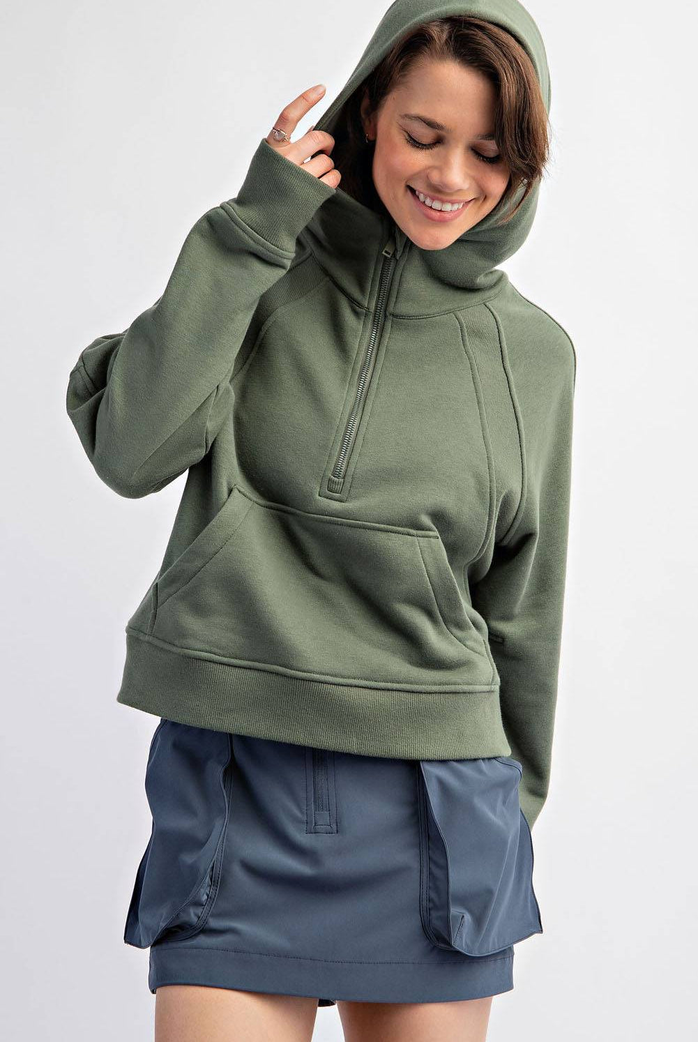 Quarter Zip Hoodie Jacket - Hype Up