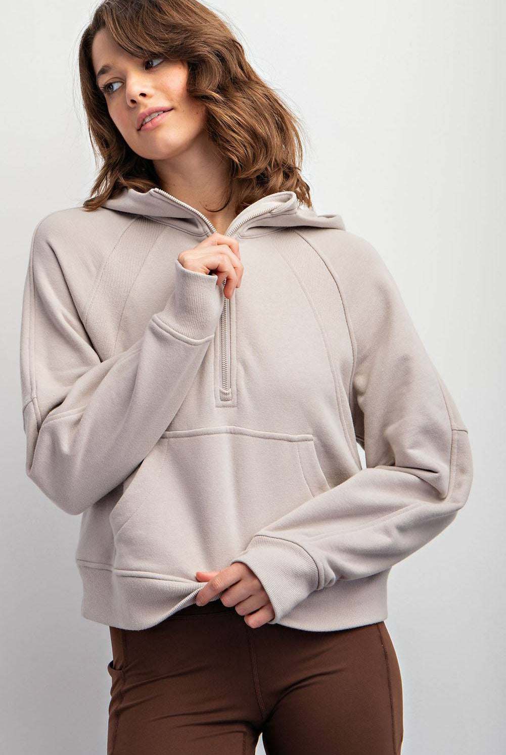 Quarter Zip Hoodie Jacket - Hype Up