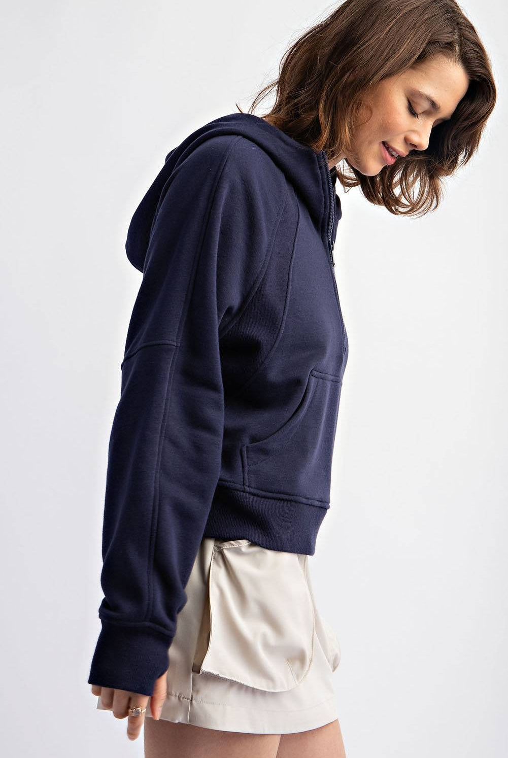 Quarter Zip Hoodie Jacket - Hype Up