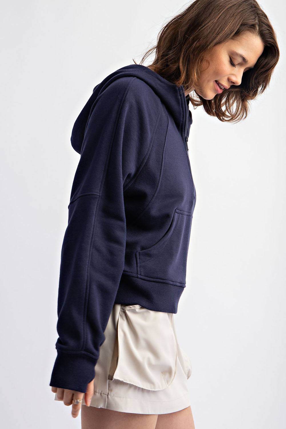 Quarter Zip Hoodie Jacket - Hype Up