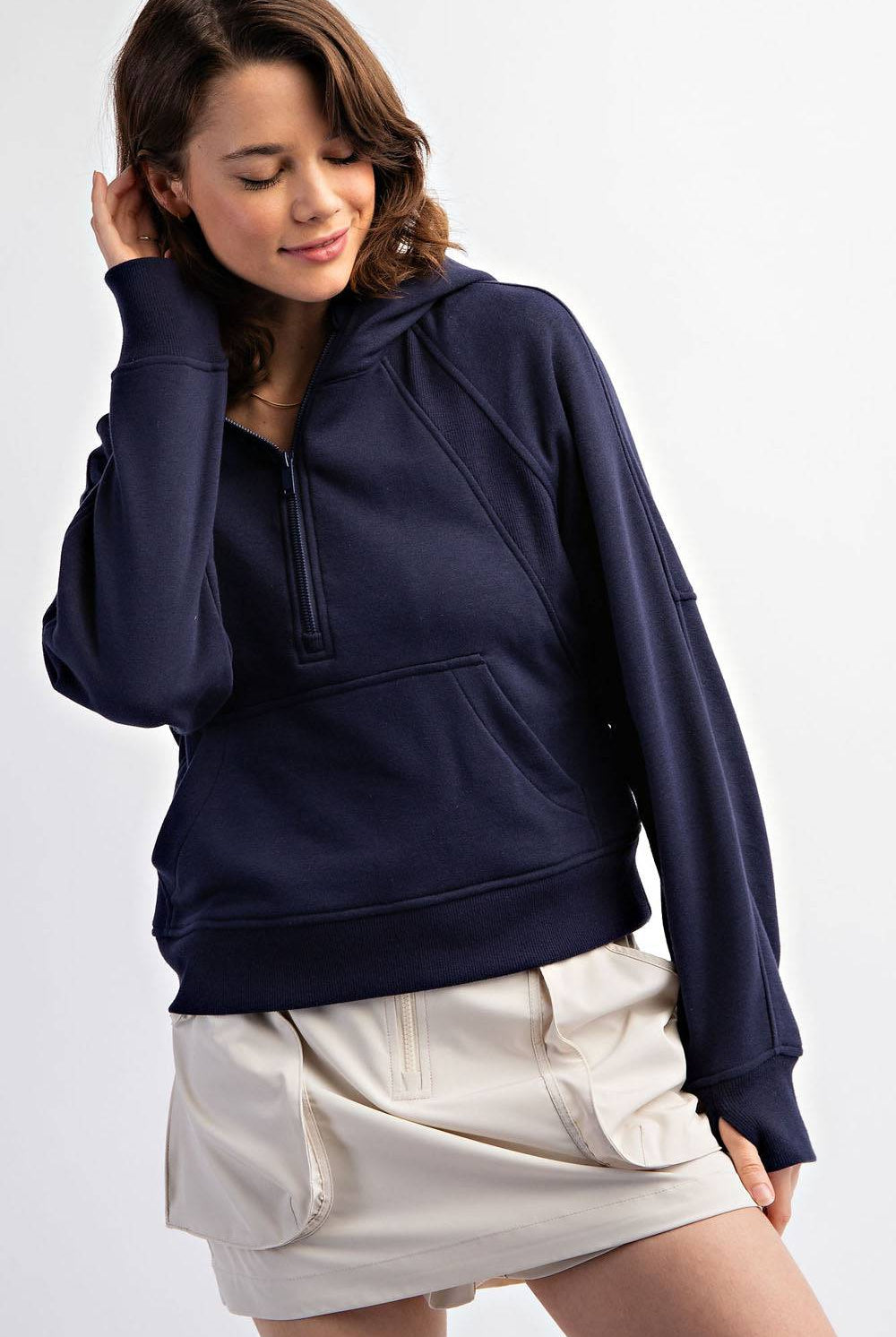 Quarter Zip Hoodie Jacket - Hype Up