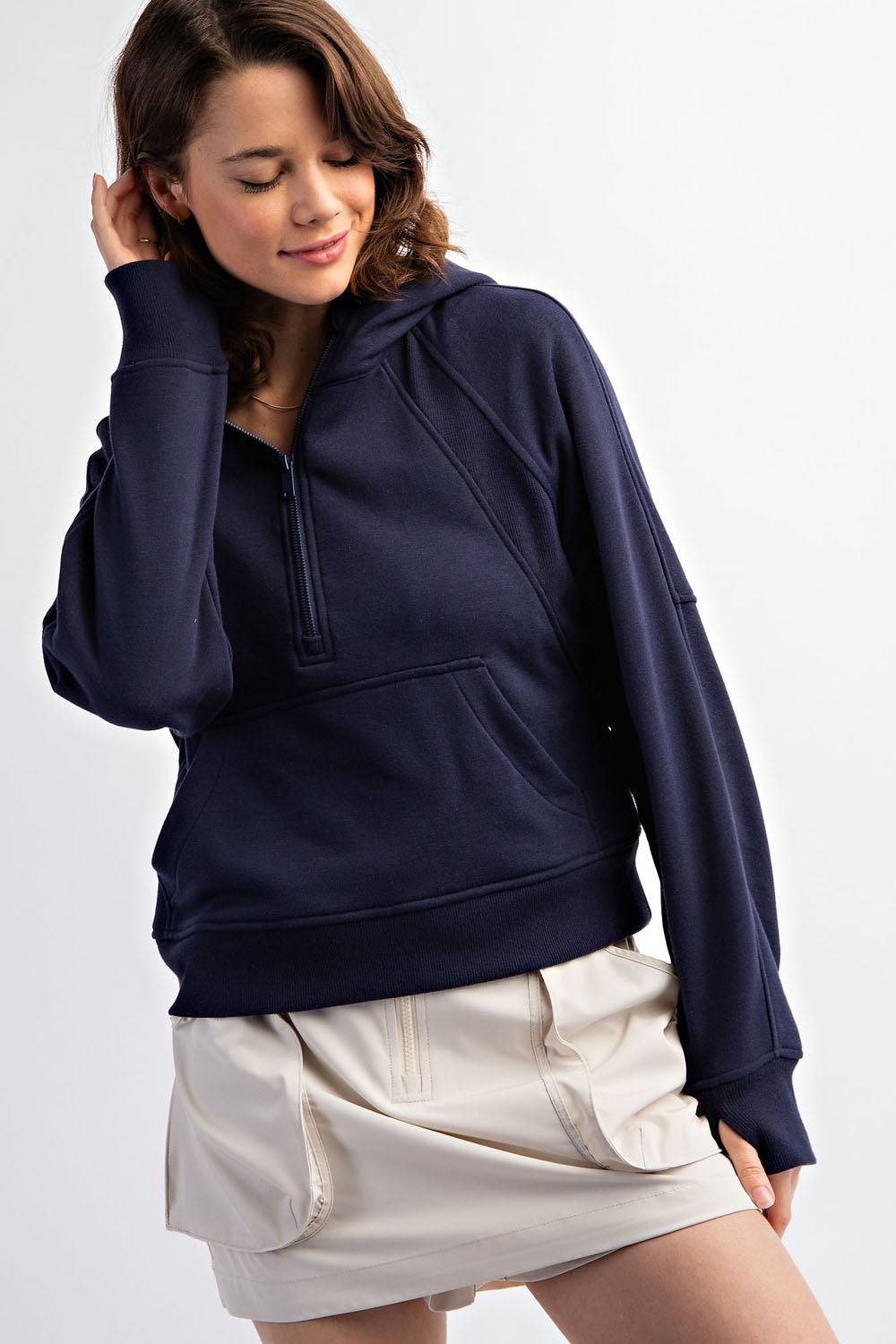 Quarter Zip Hoodie Jacket - Hype Up