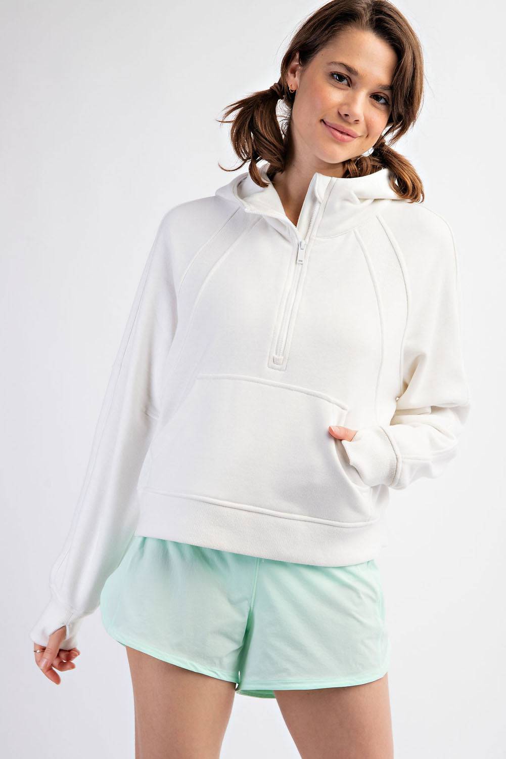 Quarter Zip Hoodie Jacket - Hype Up