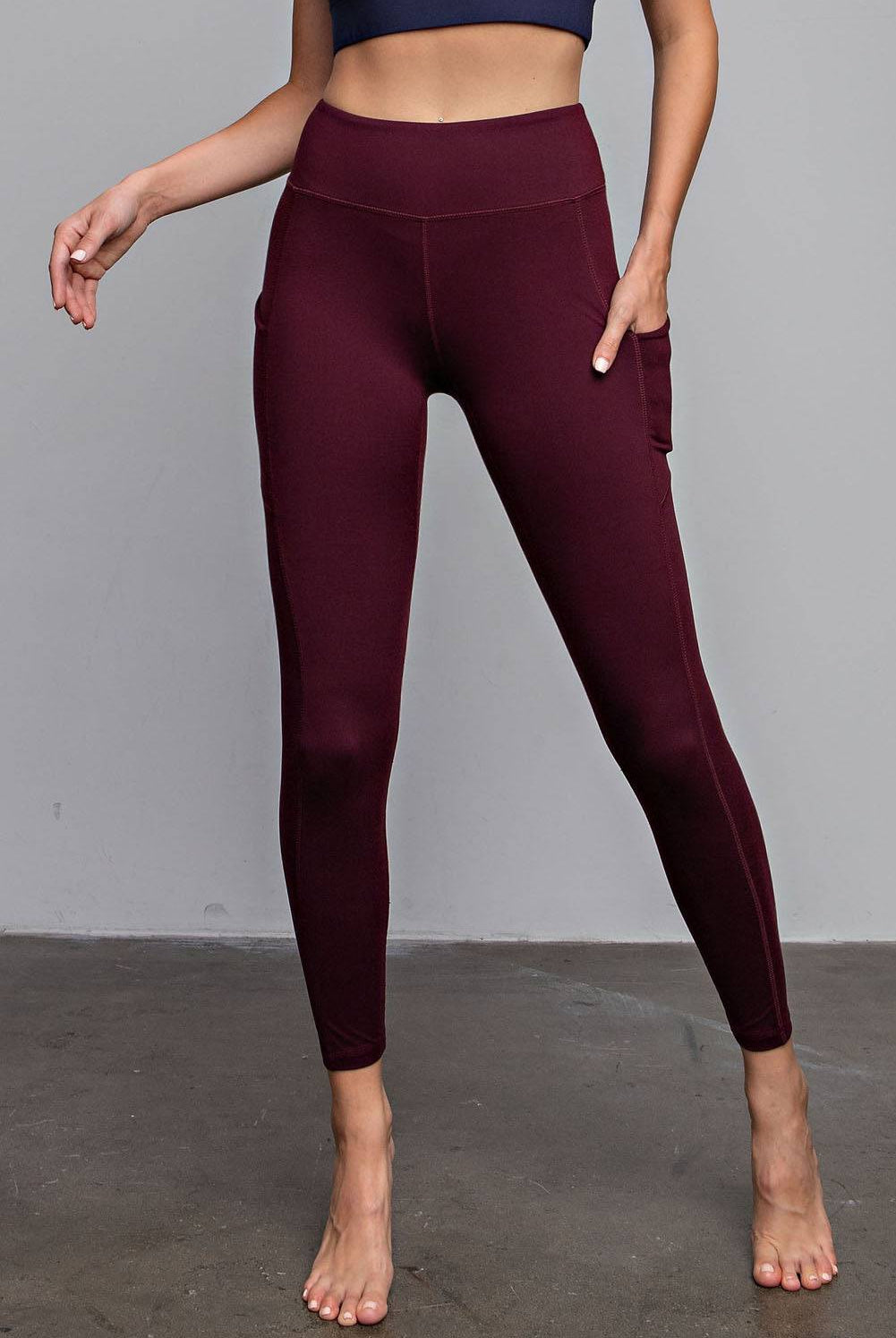 Basic Leggings With Pocket - Hype Up
