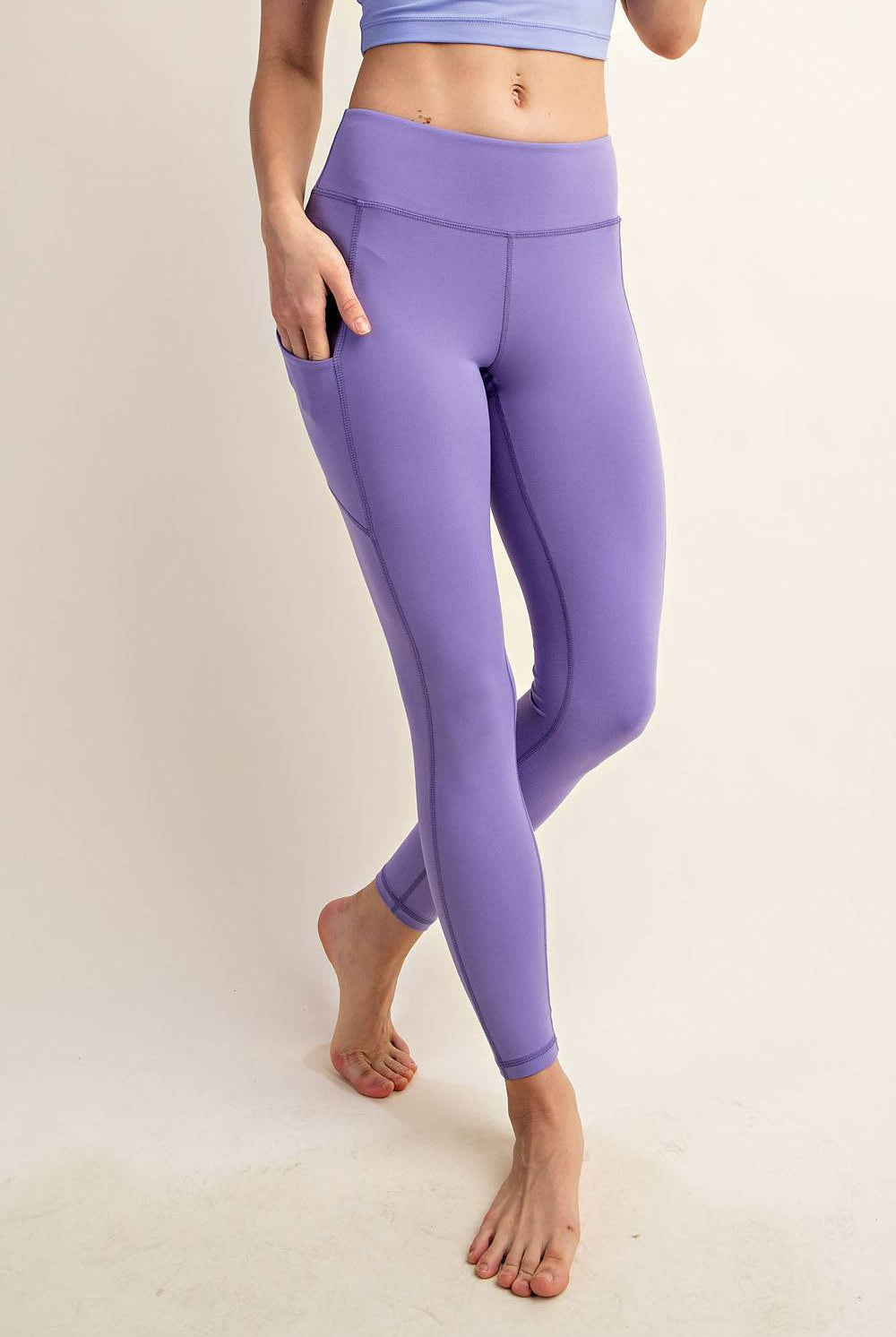 Basic Leggings With Pocket - Hype Up