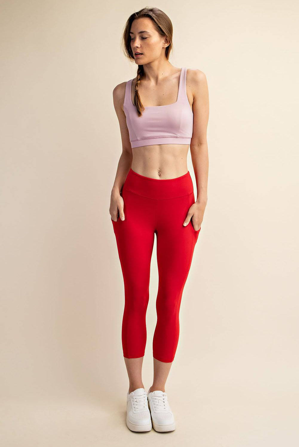 Capri Yoga Leggings With Pocket - Hype Up