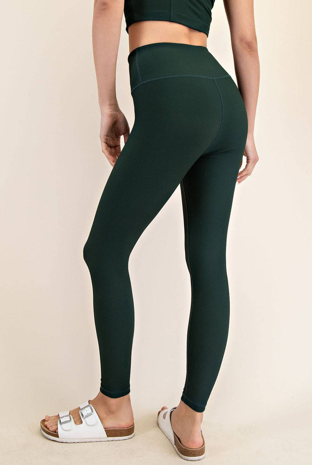 Nylon Rib Yoga Leggings - Hype Up