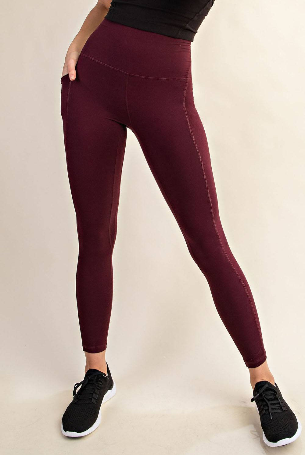 Tow Line Stitch Yoga Leggings With Pocket - Hype Up