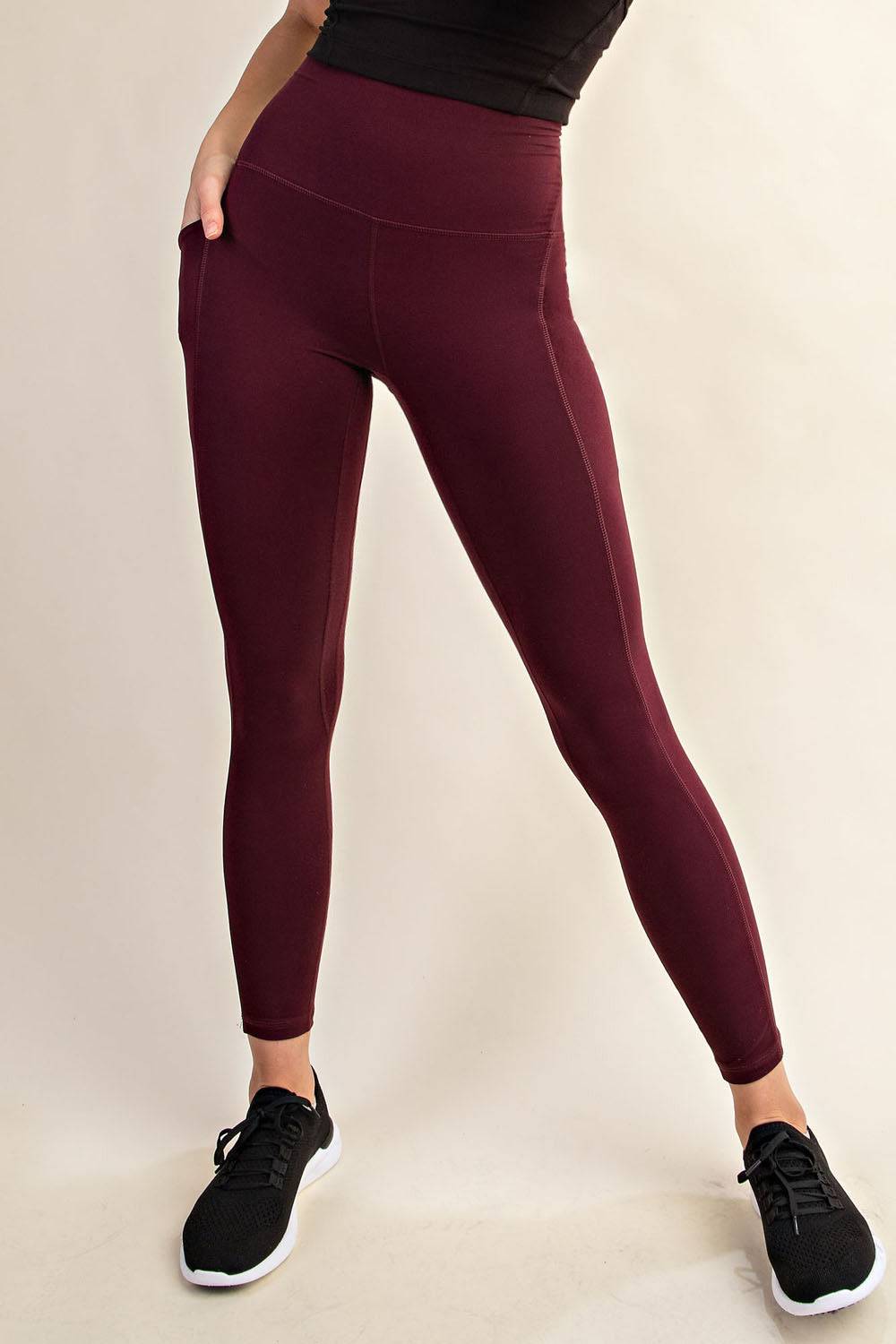 Tow Line Stitch Yoga Leggings With Pocket - Hype Up