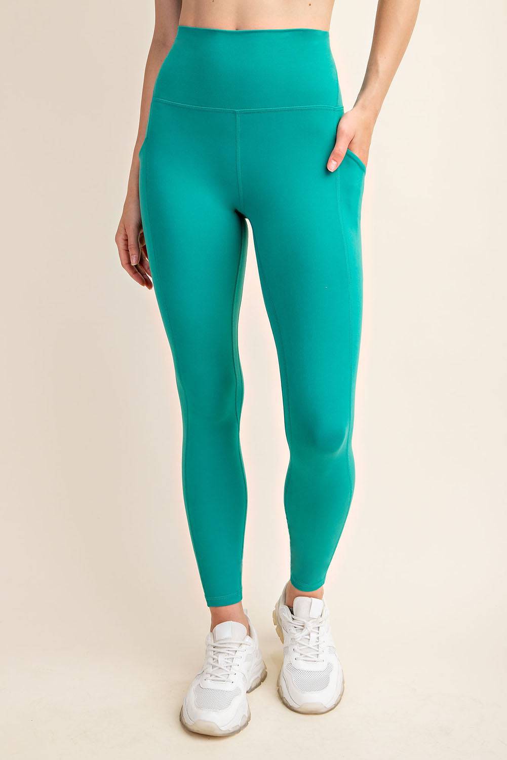 Tow Line Stitch Yoga Leggings With Pocket - Hype Up