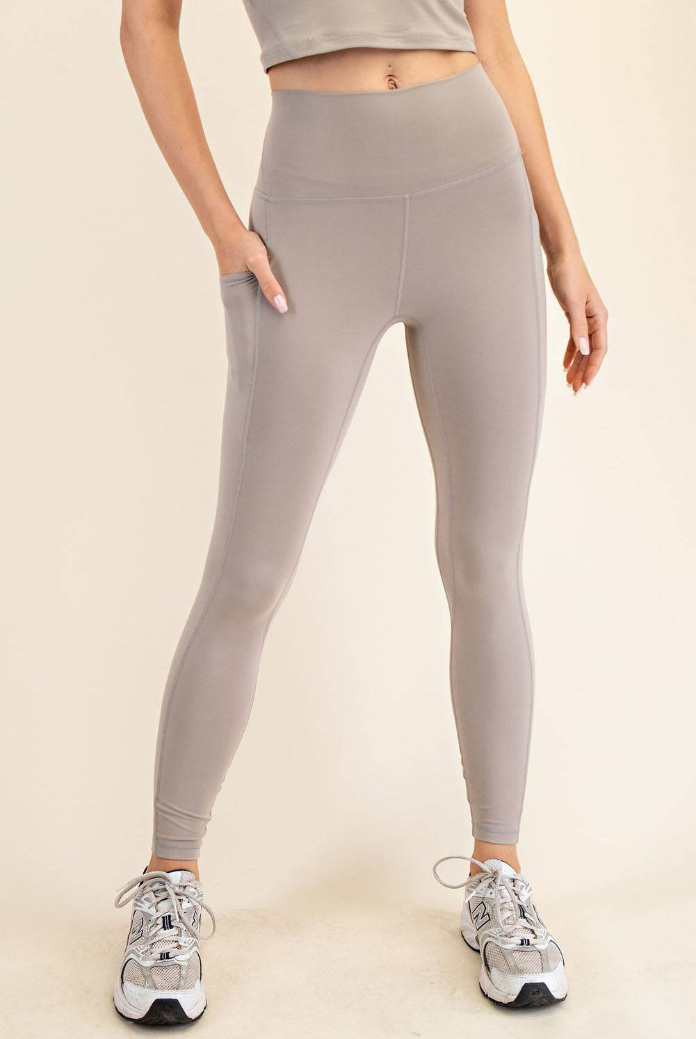 Tow Line Stitch Yoga Leggings With Pocket - Hype Up